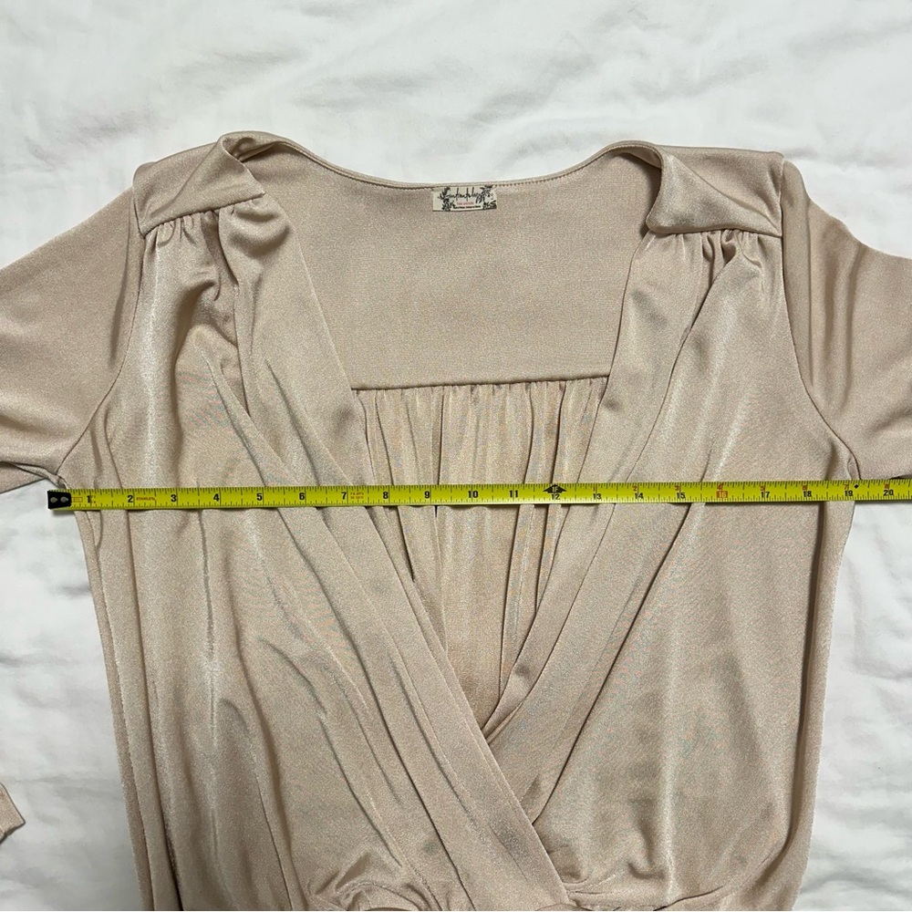 Free People Blush Beige Wrap Bodysuit - Picture 9 of 11
